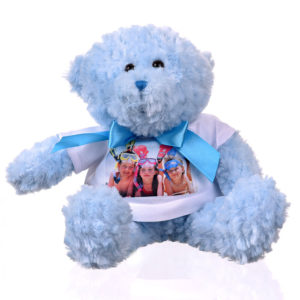 Knuffel met foto teddybeer Blauw