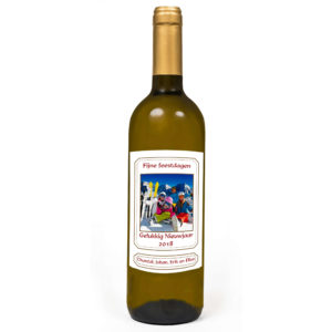 Italiaanse witte wijn met eigen etiket